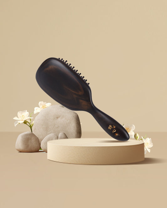 tooth inserted blackwood hair brush 2