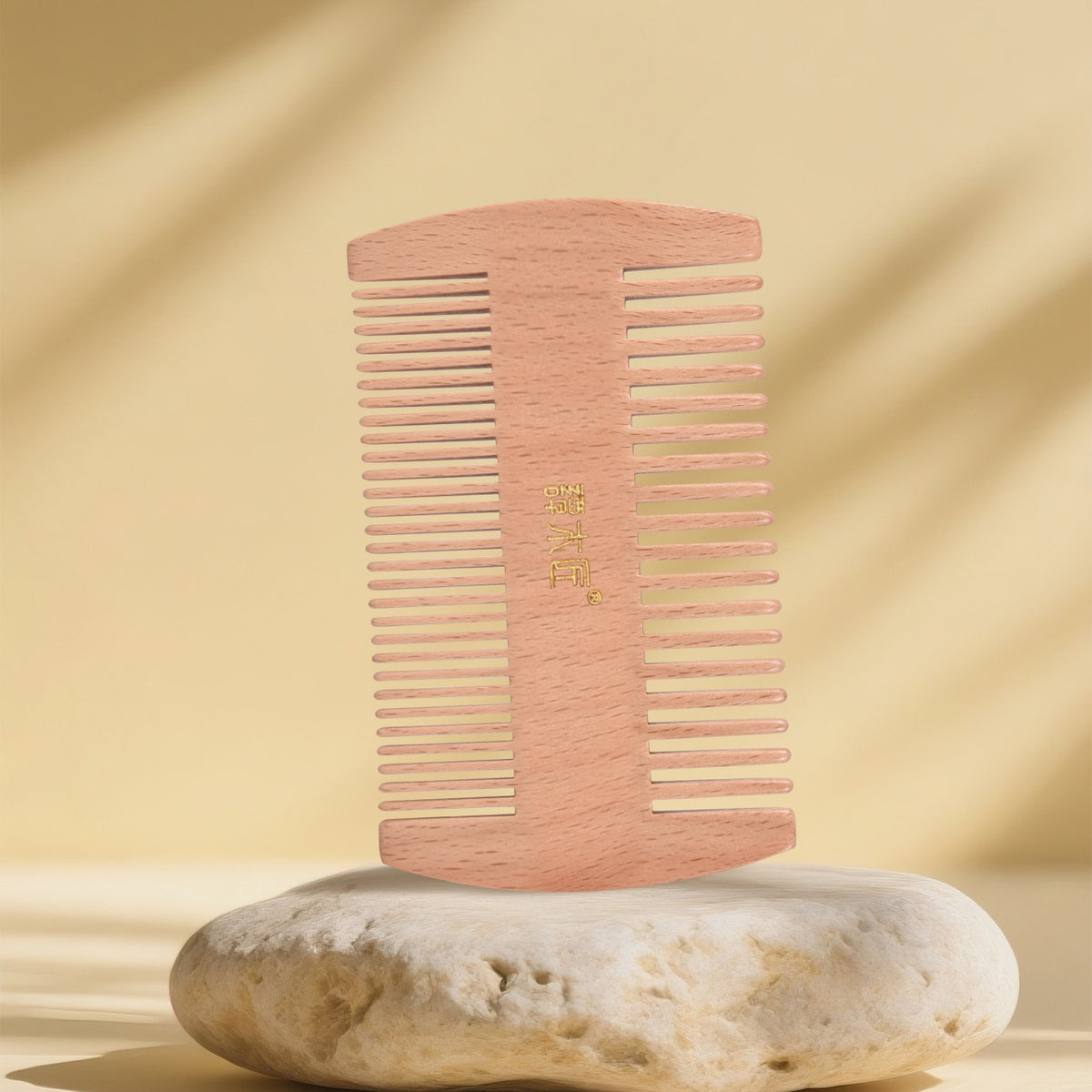 Portable Dual-Sided  Wooden Beard Comb - Gentleman