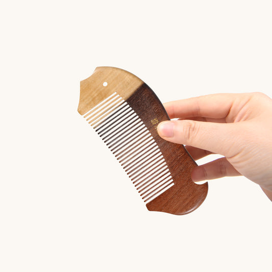 Handcrated Natural Wooden Hair Comb-KCTMD0602