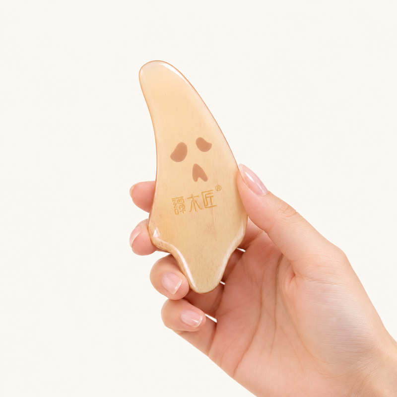 Little Devil | Lacquer Art Craft White Horn Gua Sha Board