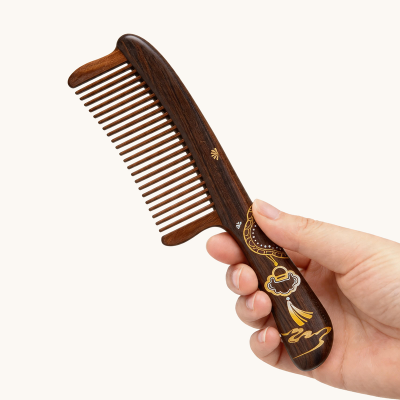 Wooden Handcrafted Hair Artisan Comb - Everlasting Joy