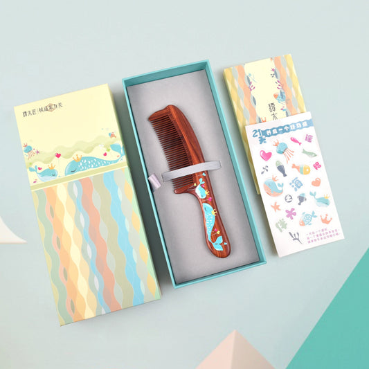 Natural Wooden Hair Comb Companion