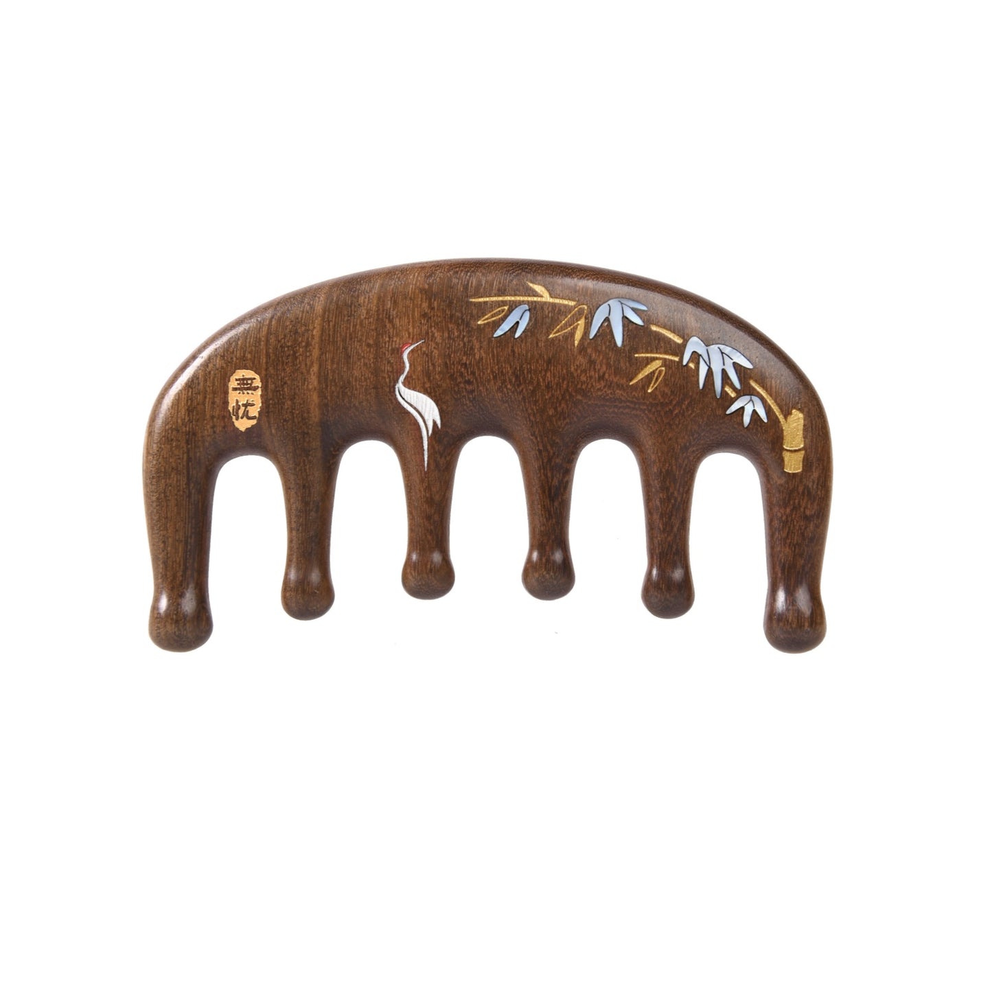 Peigne en bois pour massage du cuir chevelu, sans souci.