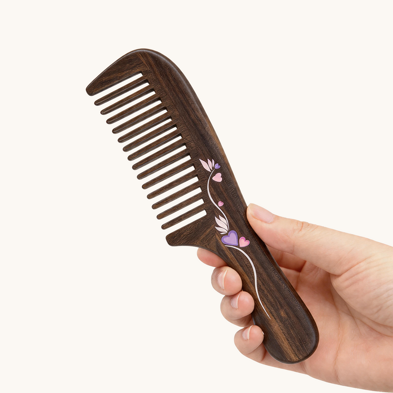 Hearts & Dewdrops Hair Comb