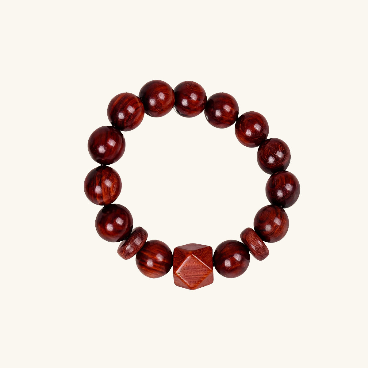 Fortune in All Directions | Red Sandalwood Beaded Bracelet