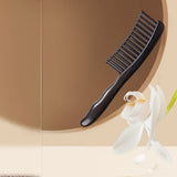 Tooth-inserted black Wood Comb