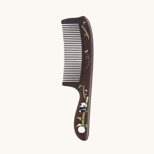 Wooden Comb, Panda eats bamboo