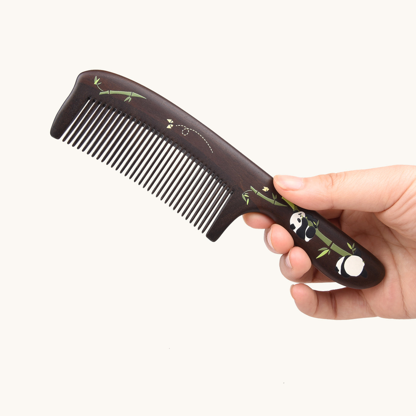 Wooden Comb, Panda eats bamboo