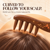 Spooky Delight | Inserted Tooth Craft & Lacquer Art Craft Chacate Preto Massage Comb