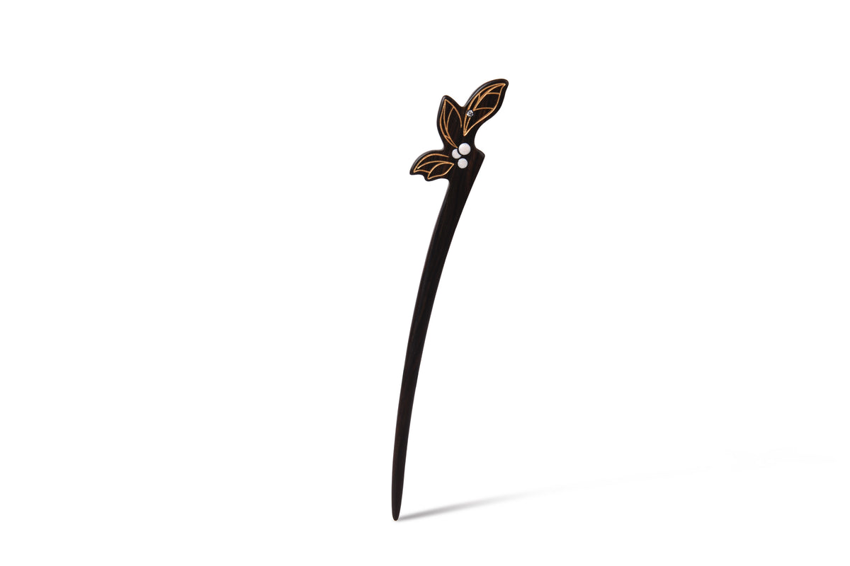 Golden Leaves | Lacquer Art Ebony Hairpin Gift Set