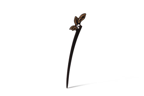 Golden Leaves | Lacquer Art Ebony Hairpin Gift Set