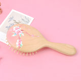 Peach Wooden Hair Brush