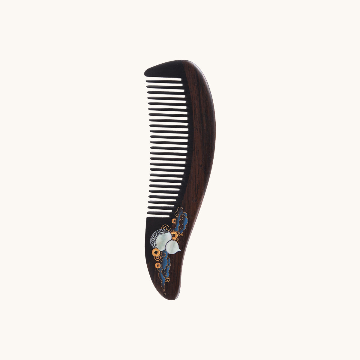 Heritage Blessing | Ebony Fine-Tooth Inlay Comb
