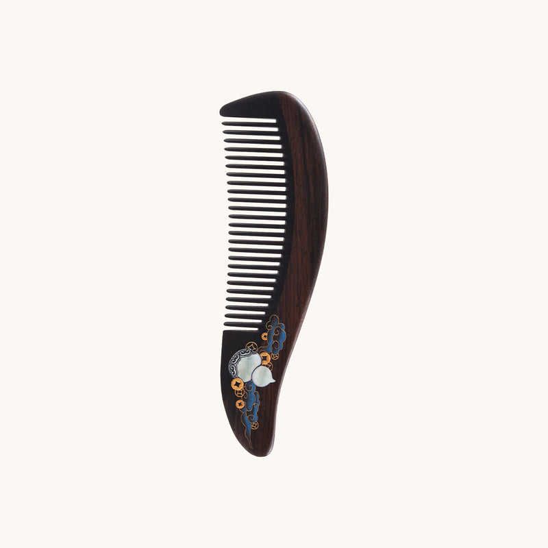 Heritage Blessing | Ebony Fine-Tooth Inlay Comb