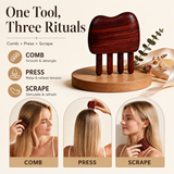 Auspicious Glow | Inserted Tooth Craft Red Sandalwood Massage Comb