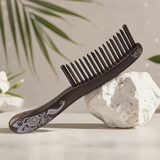 Wooden Hair Comb Rafflesia Flower Art with Crystal-Blooming