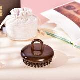 Round Shape Tooth-Inserted Handheld Scalp Massager