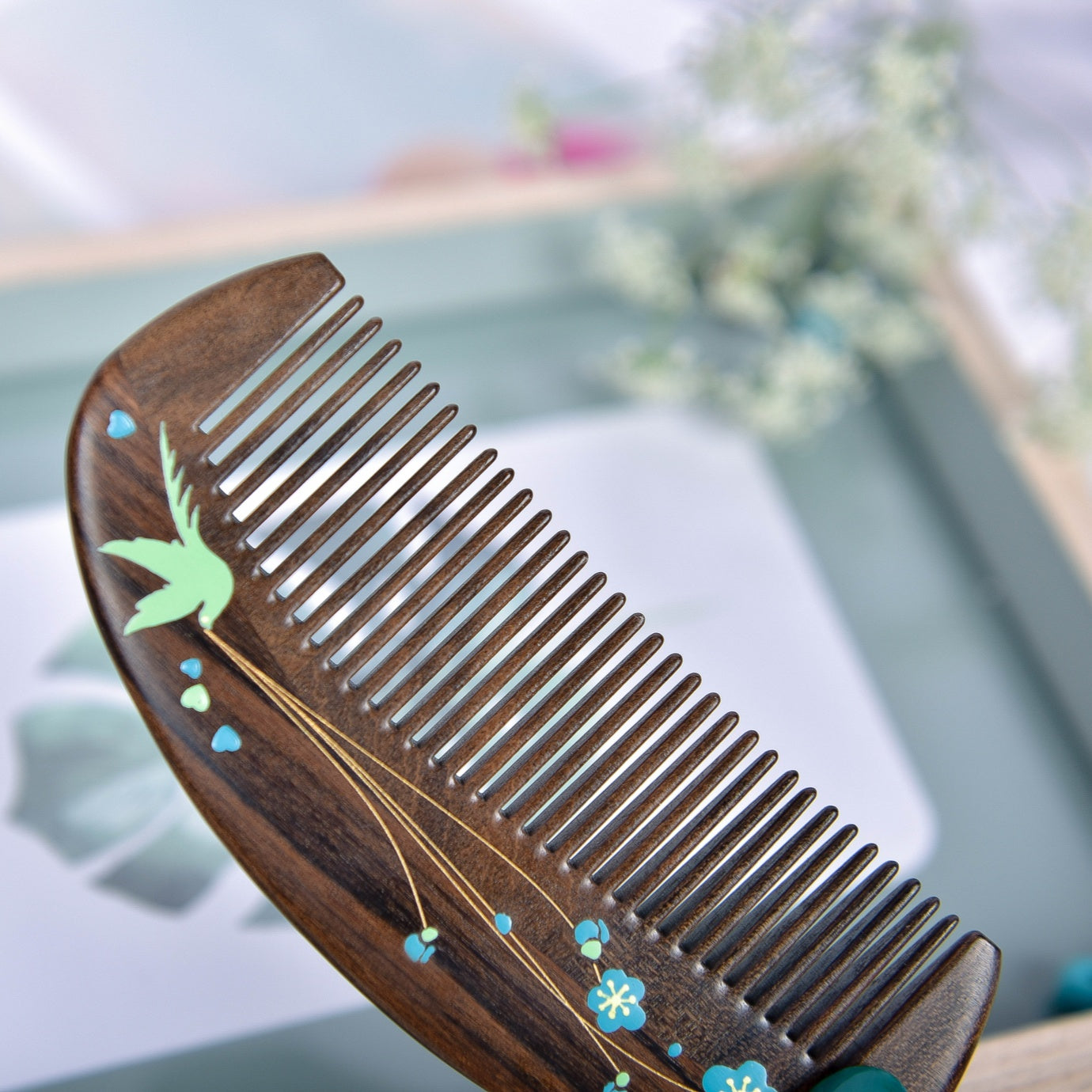 Blue Bird Hair Comb