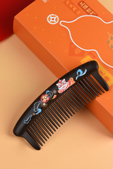 Lion Pattern Wood Comb