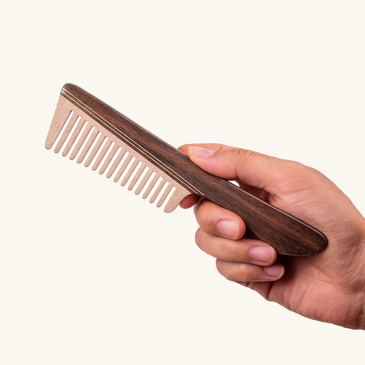 Quiet Clarity | Lacquer Art Craft Black Walnut & Beech Wood Comb