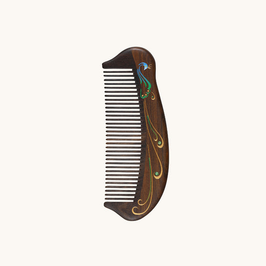 Peacock Plume Hair Comb