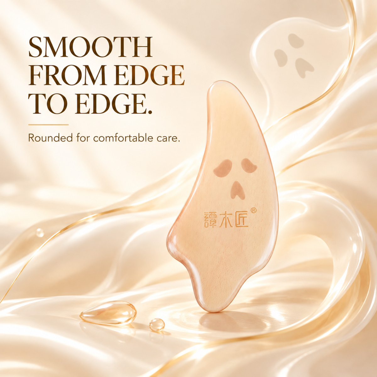 Little Devil | Lacquer Art Craft White Horn Gua Sha Board