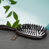 Ebony Cloisonn Hair Brush-Deer Forest