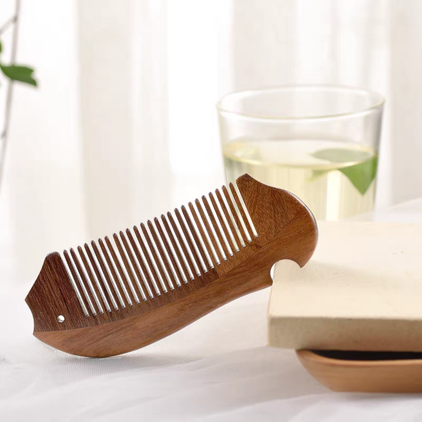 Handcrated Natural Wooden Hair Comb-KCTMD0602