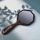 Wooden Cloisonn Enamel Handheld Mirror-Blossoms & Birds