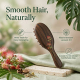 Radiant Bloom | Lacquer Art Craft Chacate Preto Scalp Massage Comb
