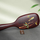 Black Rosewood Hair Comb-Landscape Green