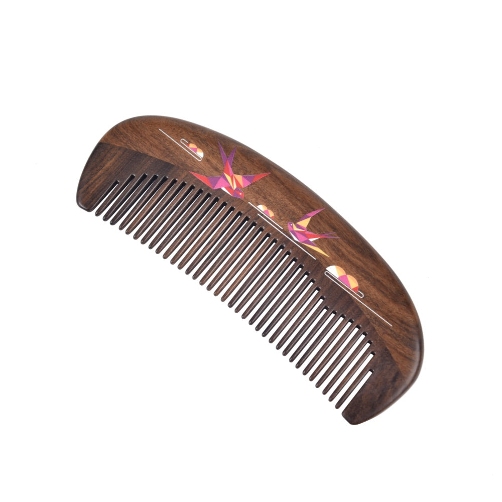 Natural Wooden Lacquer Art Comb ?¡ìC Harmony in Joy