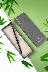 Épingle à cheveux en bois de rose noir avec motif bambou