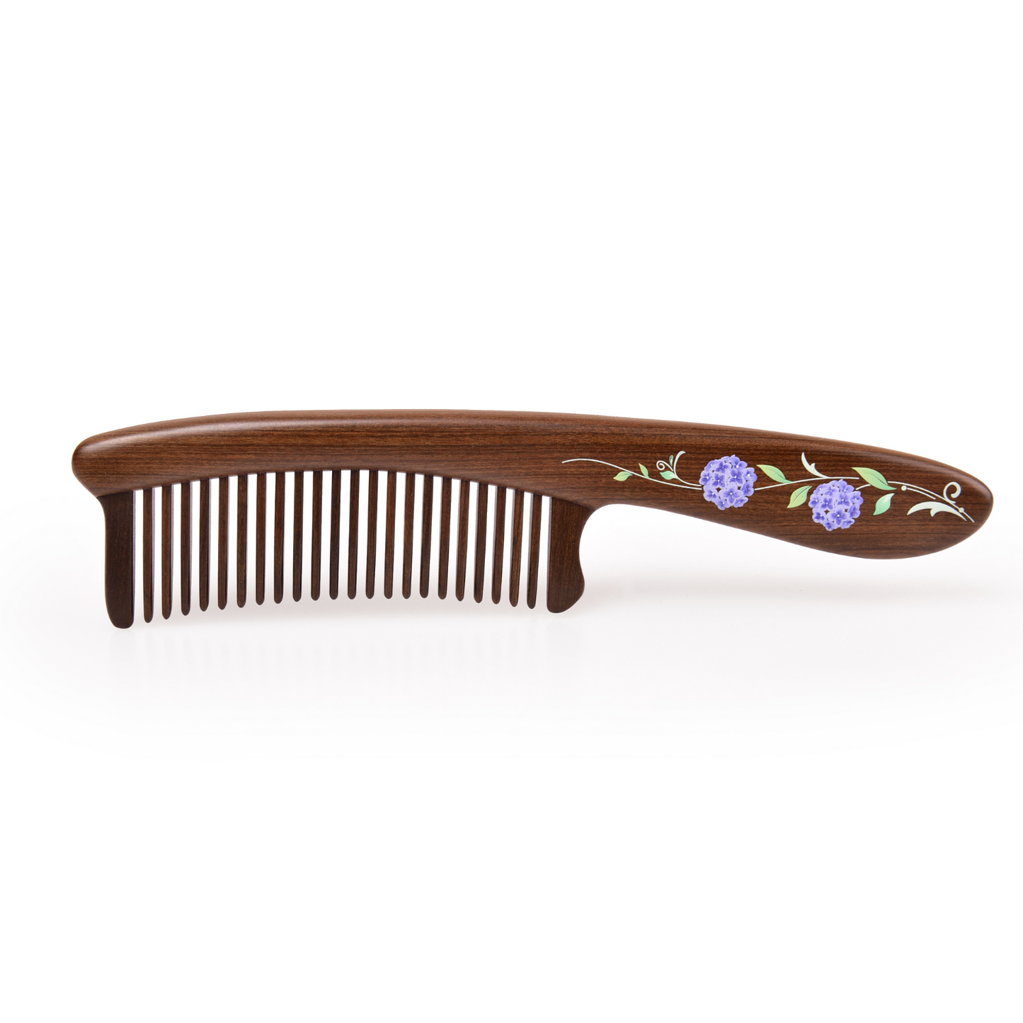 Kingwood Inserted Hair Comb with Hydrangea Pattern