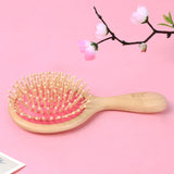 Peach Wooden Hair Brush