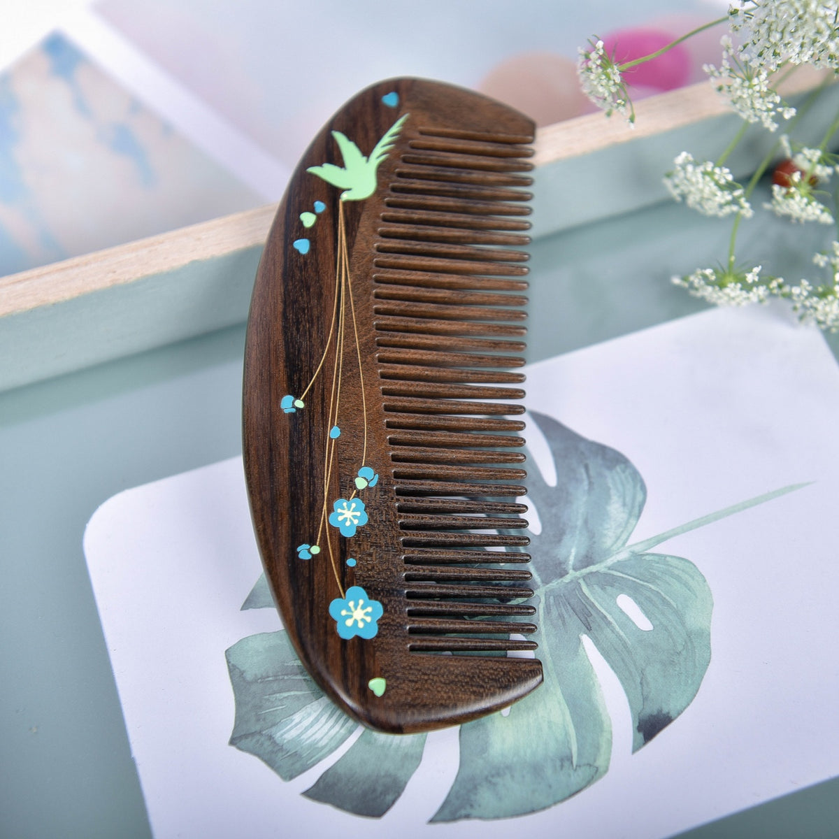 Blue Bird Hair Comb