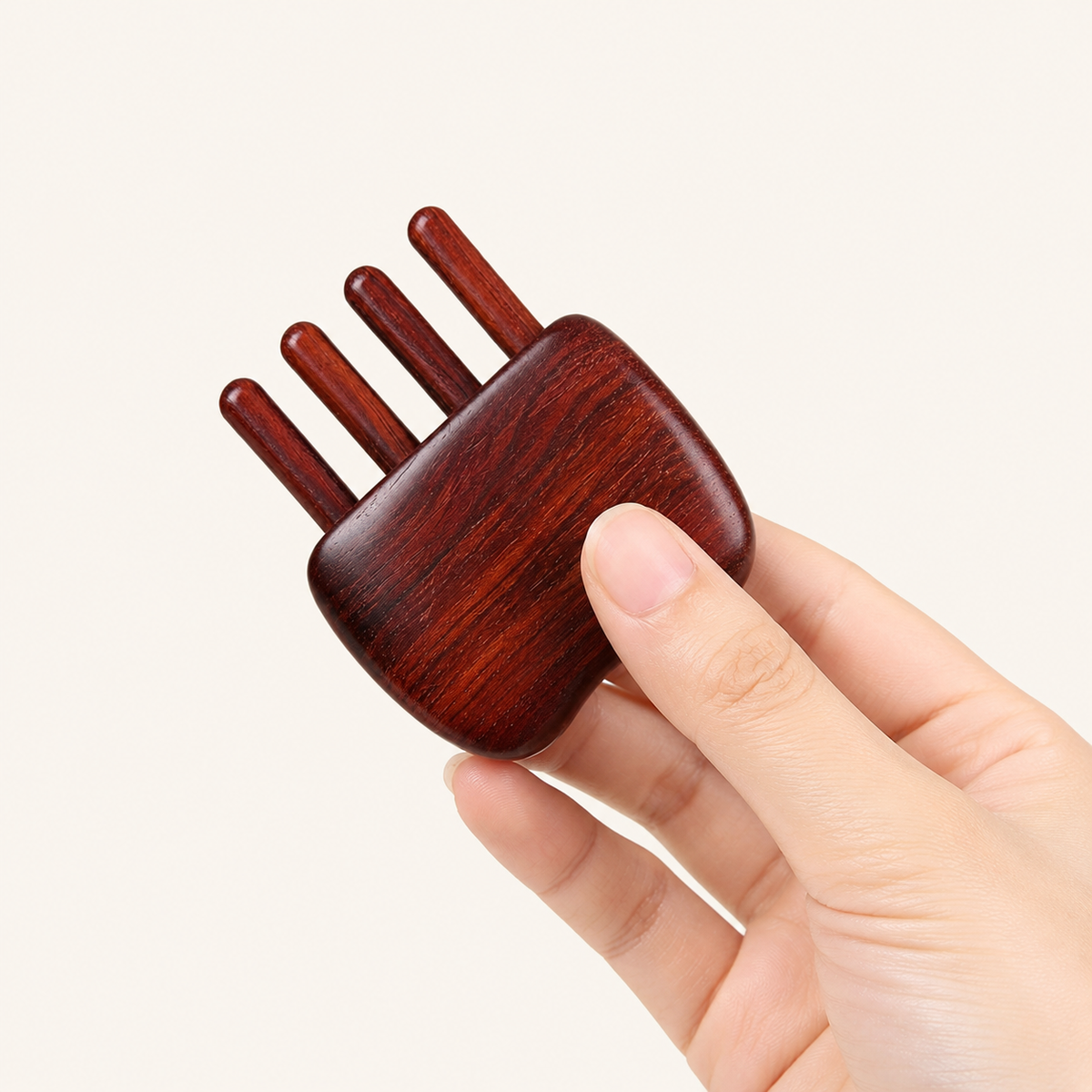 Auspicious Glow | Inserted Tooth Craft Red Sandalwood Massage Comb