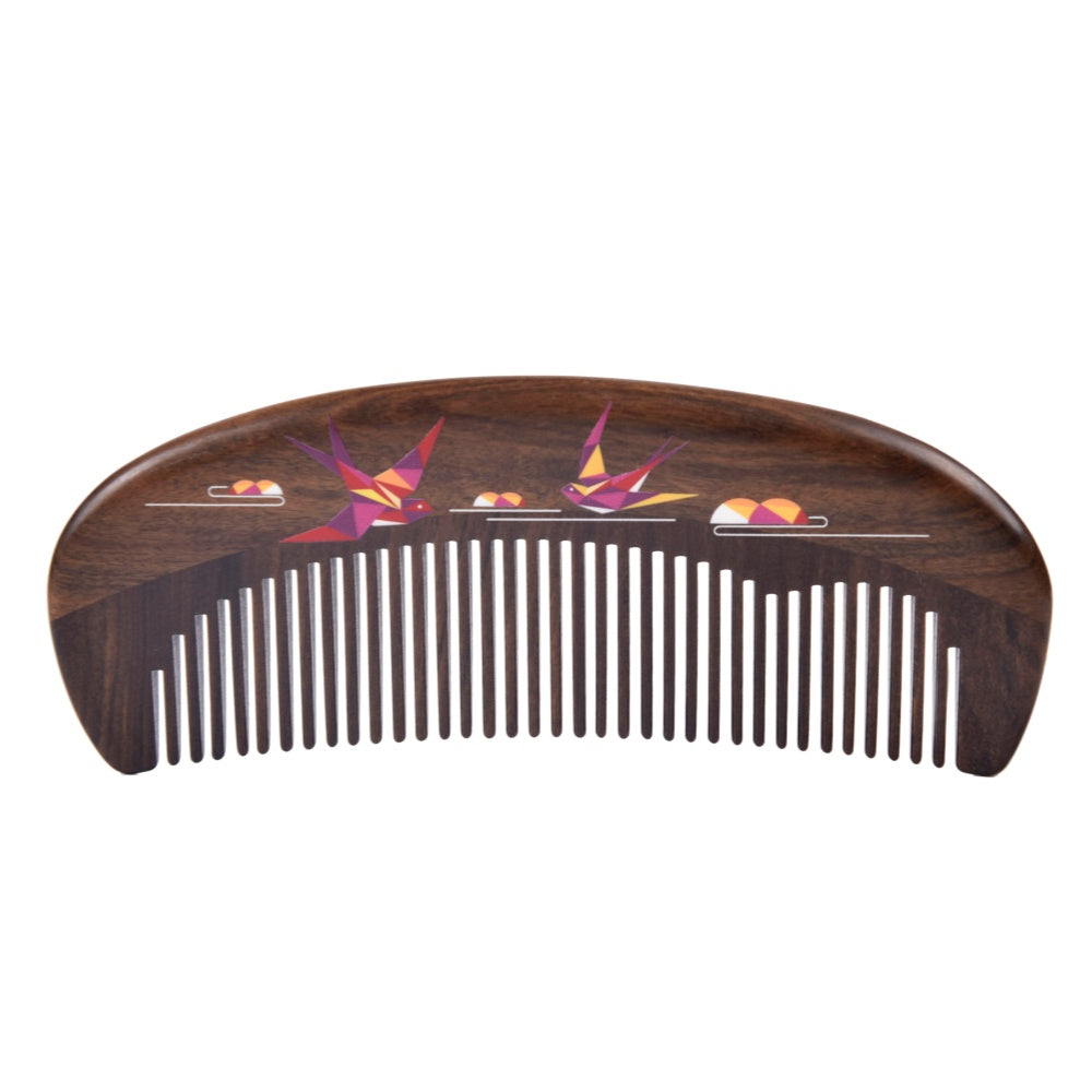 Natural Wooden Lacquer Art Comb ?¡ìC Harmony in Joy