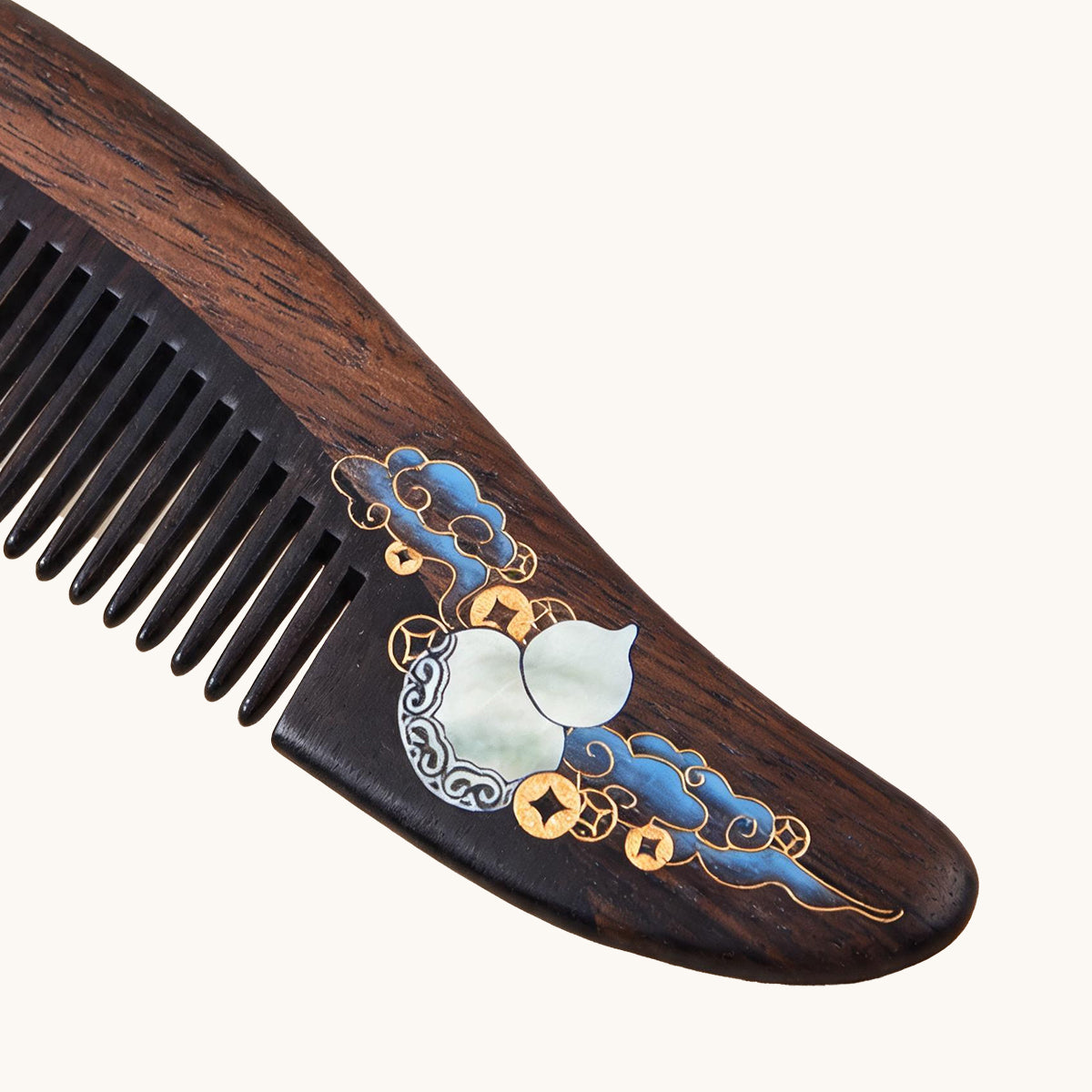 Heritage Blessing | Ebony Fine-Tooth Inlay Comb