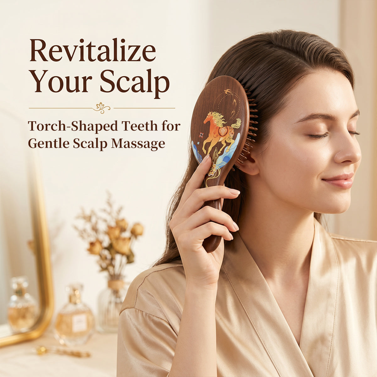 Dreambound Journey | Lacquer Art Craft South American Rosewood Cushion Brush