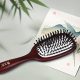 Black Rosewood Hair Comb-Landscape Green