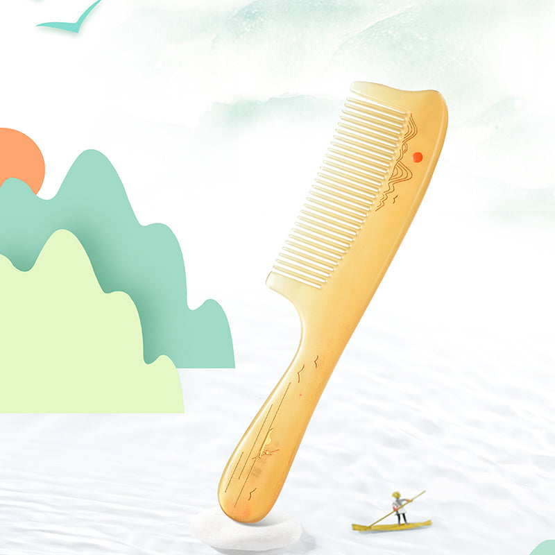 Sheep Horn Comb (Sunrise)