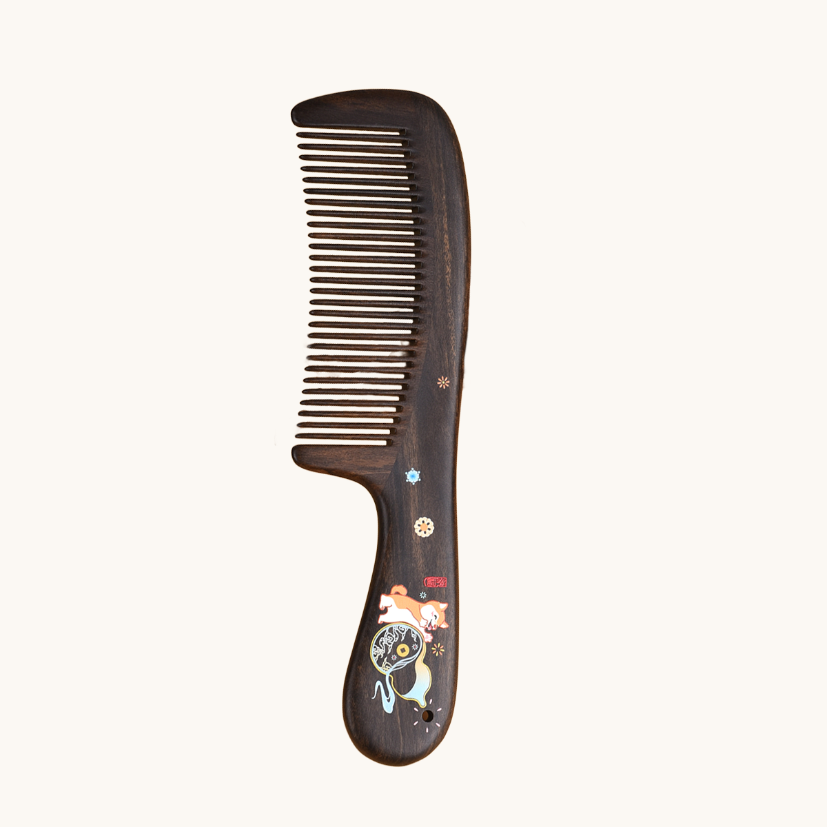 Peigne en bois pour chien mignon