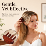 Auspicious Glow | Inserted Tooth Craft Red Sandalwood Massage Comb