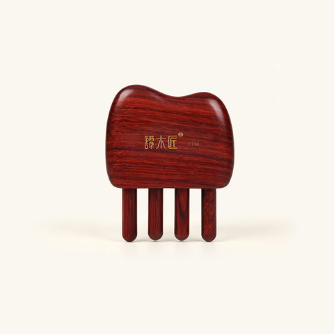 Auspicious Glow | Inserted Tooth Craft Red Sandalwood Massage Comb