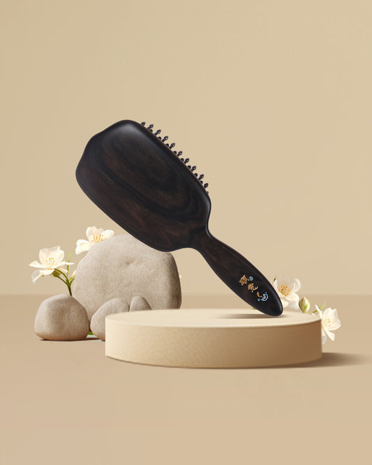 tooth inserted blackwood hair brush