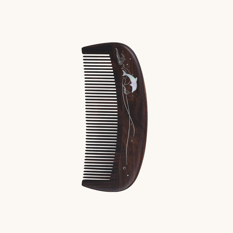 Seashell Dolphin Wooden comb