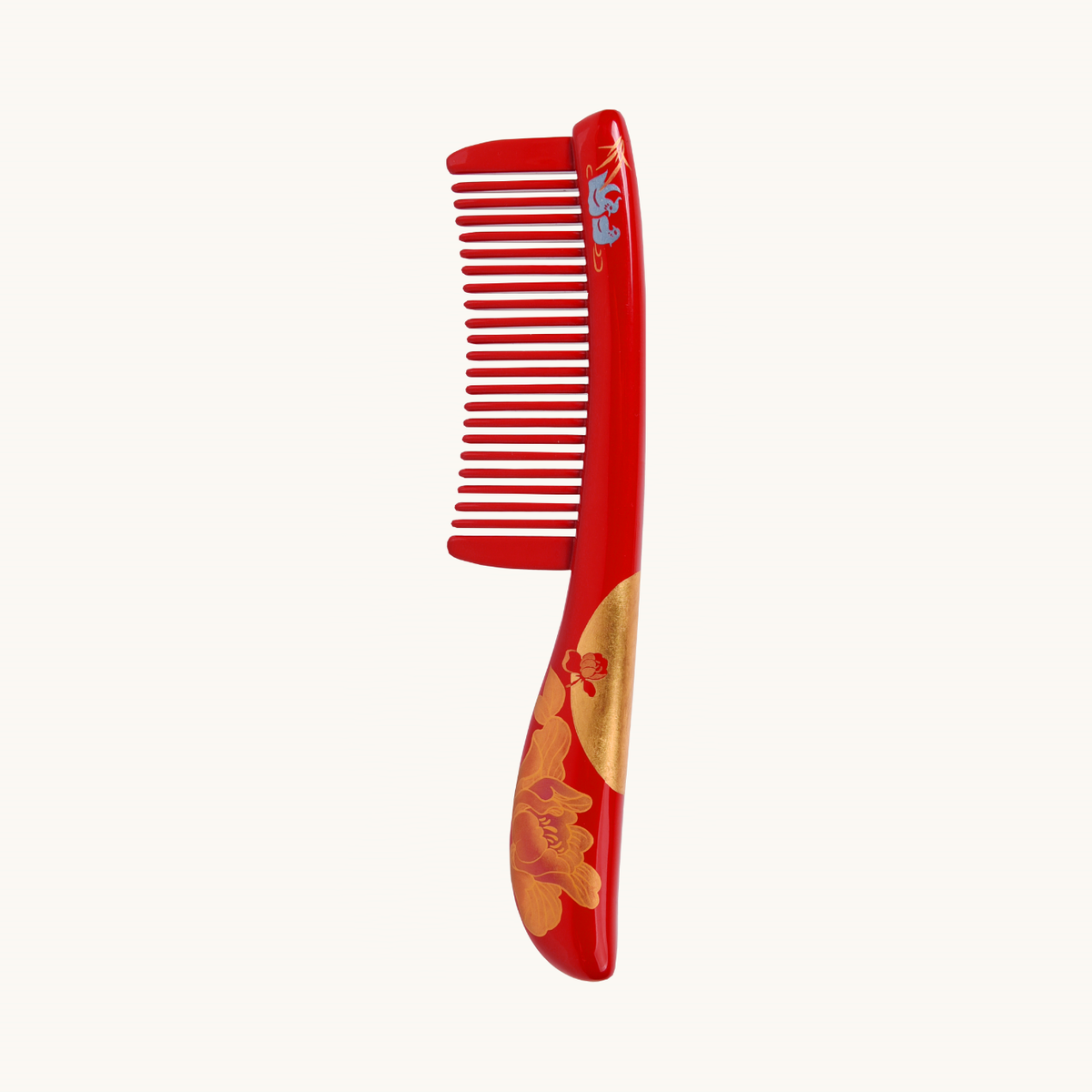 Harmony & Full Moon Red Wooden Hair Comb