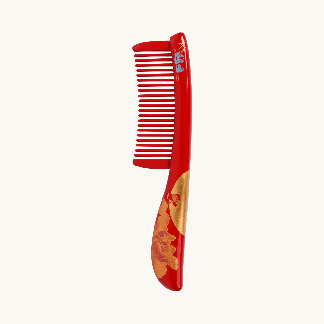 Harmony & Full Moon Red Wooden Hair Comb