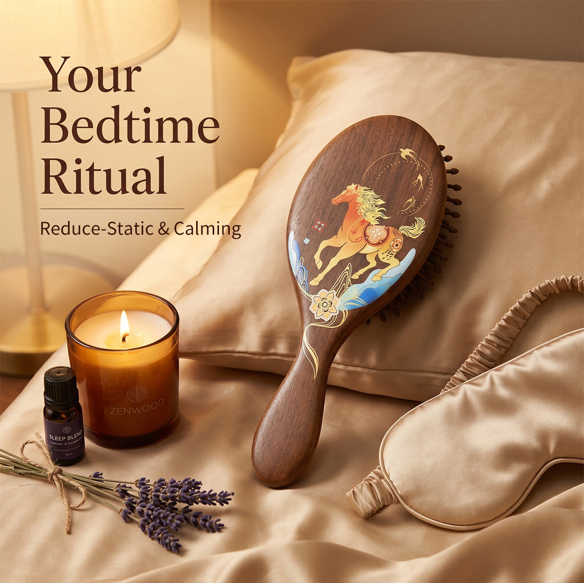 Dreambound Journey | Lacquer Art Craft South American Rosewood Cushion Brush